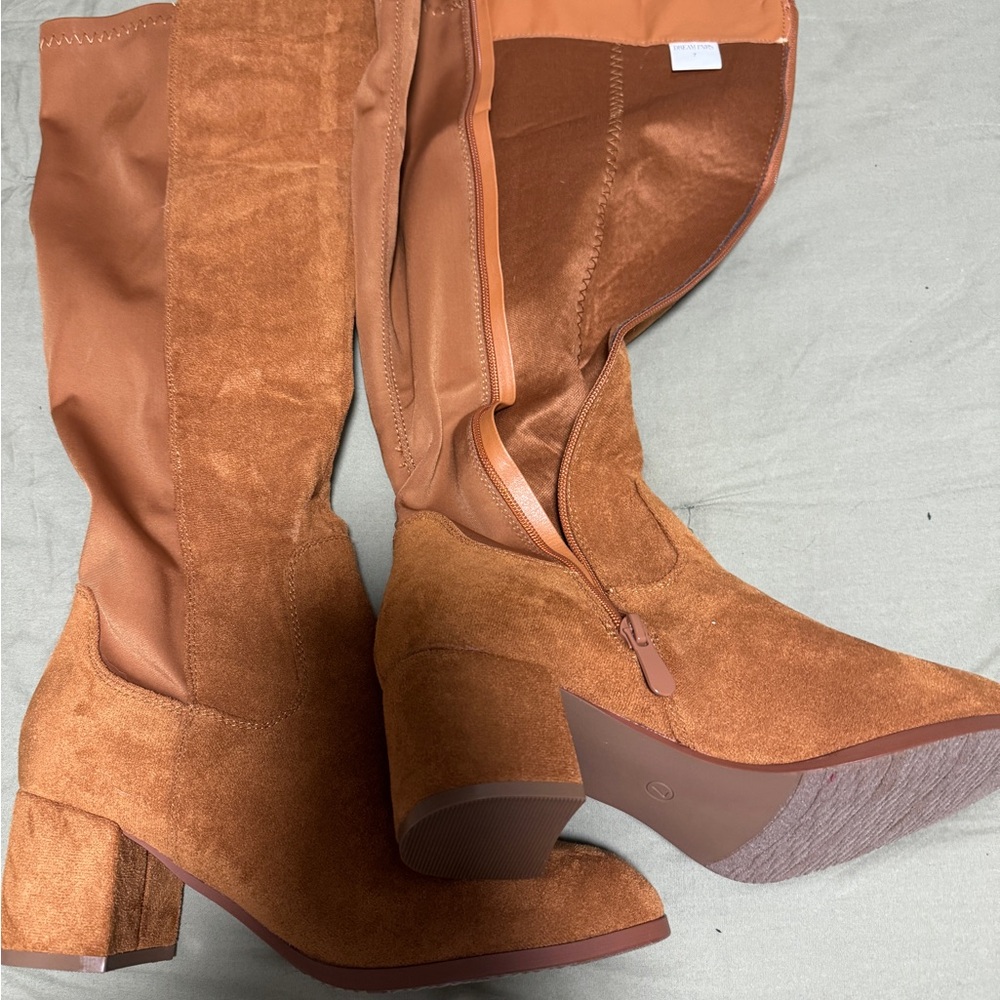 Elegant Brown Suede Women's Boots